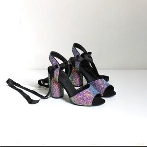 Topshop Glitter Heels! BNWT! Size 6!